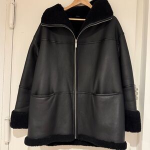 Toteme Black Shearling Women's Jacket